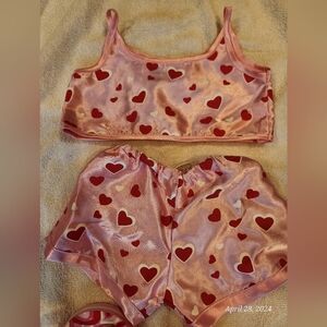 Build A Bear heart pajamas
